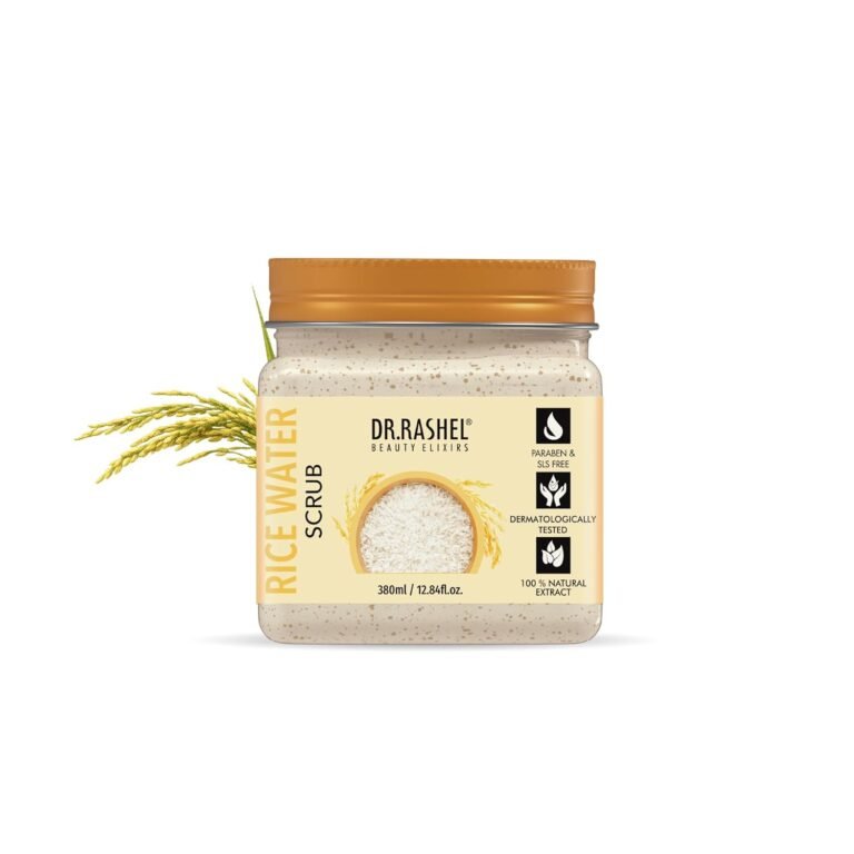 DR.RASHEL Rice water Face Scrub For Men & Women (380 Ml) | Hydrating & Moisturizer Scrub | Cleanser Scrub For Deep Exfoliation & soothnes | Dead Skin Cell Remover Facial Scrub For All Skin Types