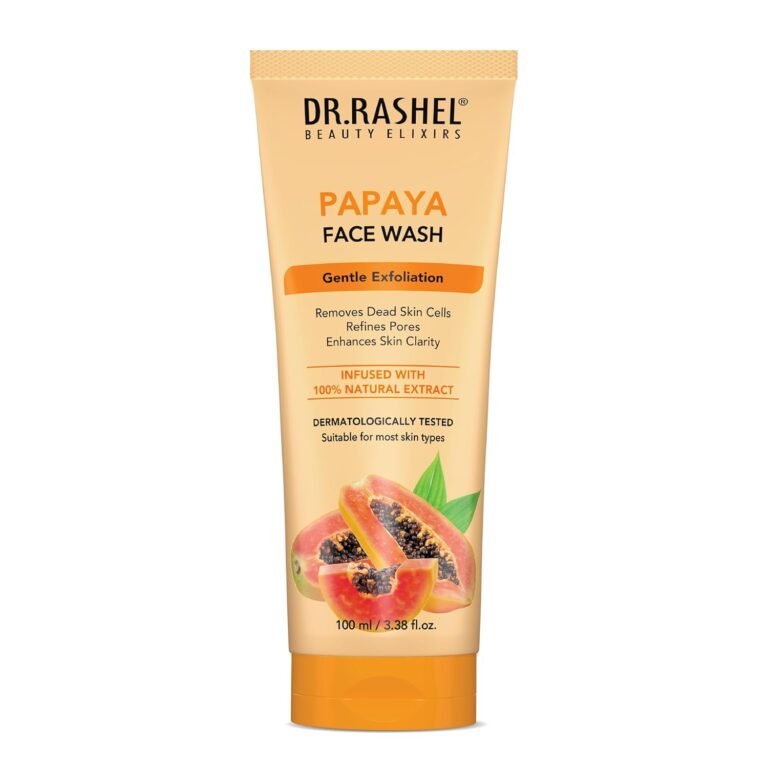 DR.RASHEL Papaya Face wash With Natural Papaya Extracts & Fruits Infused Facewash Deep cleansing and skin brightening for oily and dry skin - 100 ml