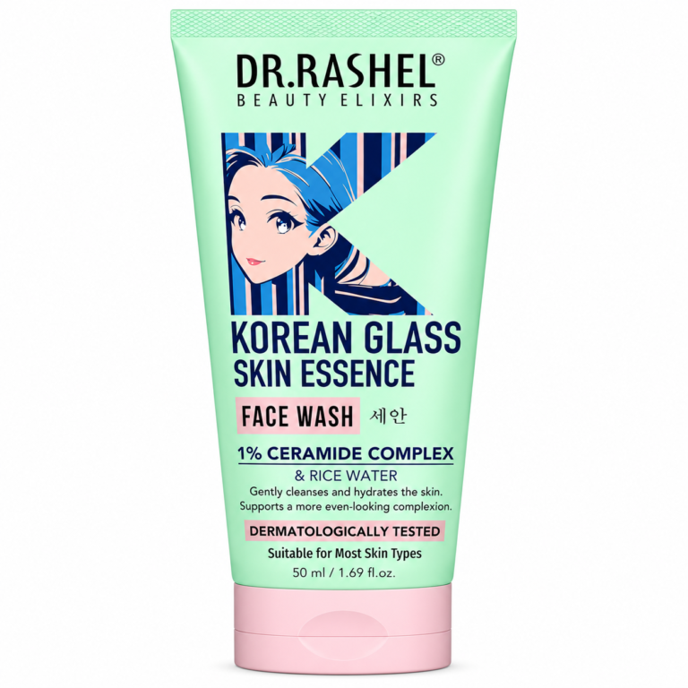 Dr.Rashel Korean Glass Skin Essence Face Wash with 1% Ceramide Complex and Rice Water, 50 ml
