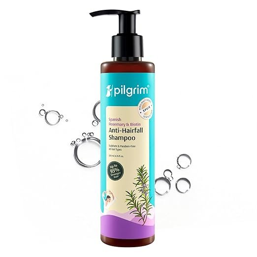 Pilgrim Spanish Rosemary & Biotin Anti Hair fall Shampoo for Reducing Hair Loss & Breakage 200ml